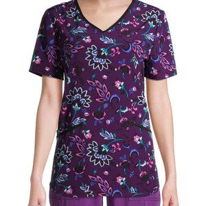 NWT Lovely Paisley Scrub Top